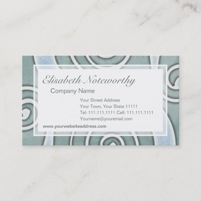 Celtic vintageAquaGrunge verkställer den gammala Visitkort (Framsida)