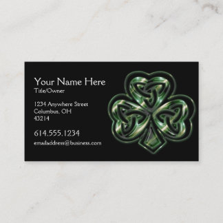 Celtic visitkort för irländare för Shamrockdesign