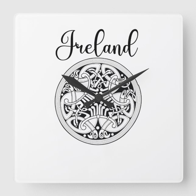 Celtic Wall Clock Fyrkantig Klocka (Framsida)