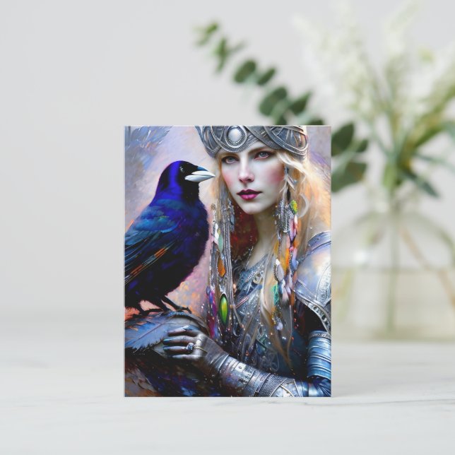 Celtic warrior princess vykort (Stående Fram)