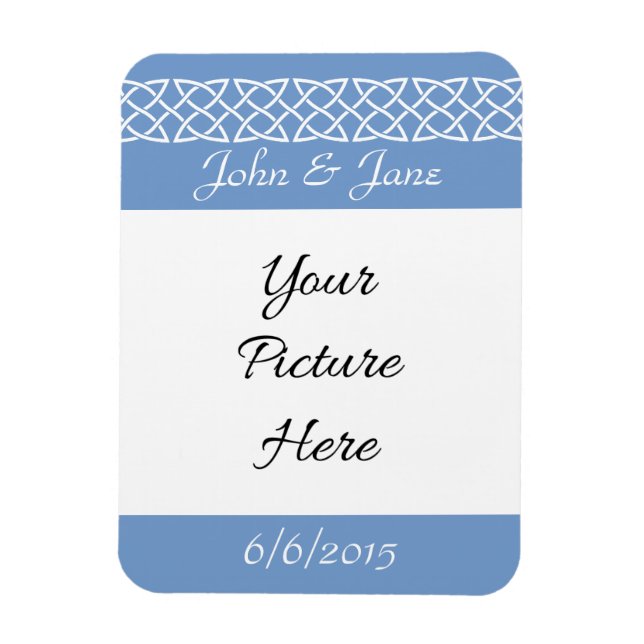Celtic Weave Hearearin in Periwinkle Reminder Magn Magnet (Vertikal)