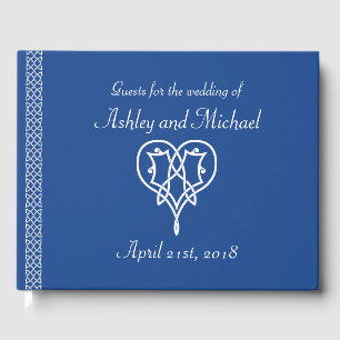 Celtic Weave Hearts in Blue Guest Bok
