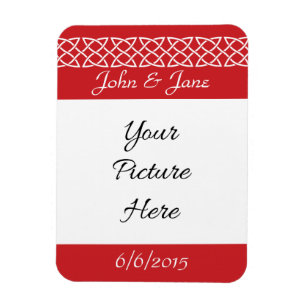 Celtic Weave Hearts in Cherry Spara-the-Date Magne Magnet