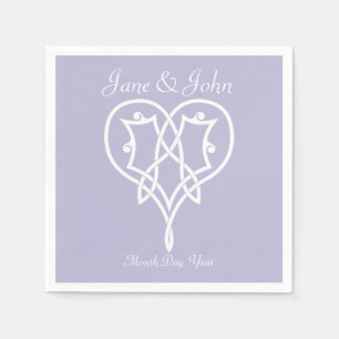 Celtic Weave Hearts in Lavender Napkins Pappersservett