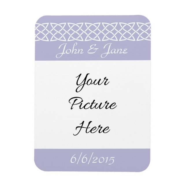Celtic Weave Hearts in Lavender Reminder Magnet (Vertikal)