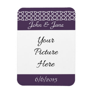 Celtic Weave Hearts in Lila Spara-the-Date Magnet