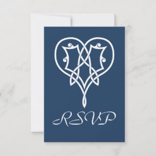 Celtic Weave Hearts in Navy OSA kort