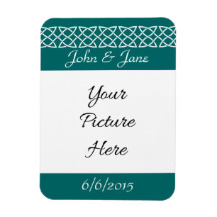 Celtic Weave Hearts in Teal Spara-the-Date Magnet