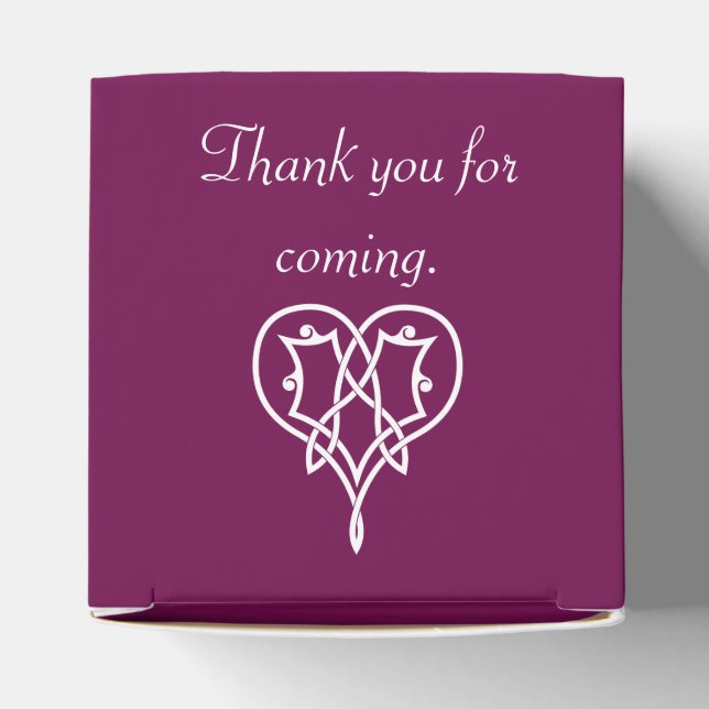 Celtic Weave Hearts in Vin Favor Box Presentaskar (Överdel)