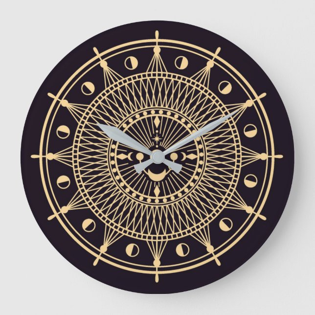 Celtic/Wiccan Symbol Stor Klocka (Framsida)