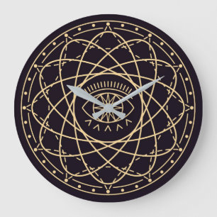 Celtic/Wiccan Symbol Stor Klocka