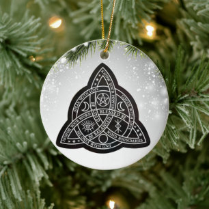 Celtic Wiccan Witch Pagan Witchy Witchcraft Julaft Julgransprydnad Keramik
