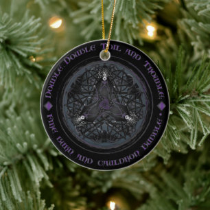 Celtic Wiccan Witch Pagan Witchy Witchcraft Julaft Julgransprydnad Keramik
