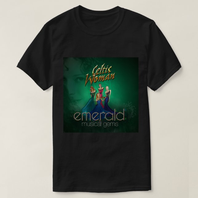 Celtic Woman emerald musical gems Sticker.png T Shirt (Design framsida)