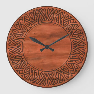 Celtic Wood Stor Klocka