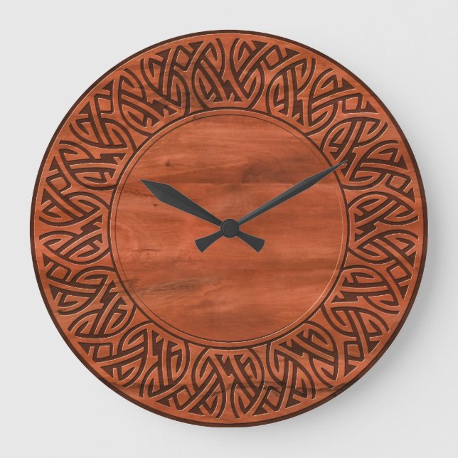Celtic Wood Stor Klocka (Framsida)