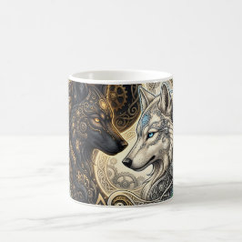 Celtic Yin Yang Vargar – Steampunk Harmoni.  Kaffemugg