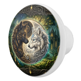 Celtic Yin Yang Vargar – Steampunk Harmoni.  Knopp