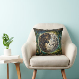 Celtic Yin Yang Vargar – Steampunk Harmoni.  Kudde