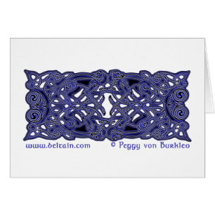 Celtic Zoomorphic hundkort Hälsningskort