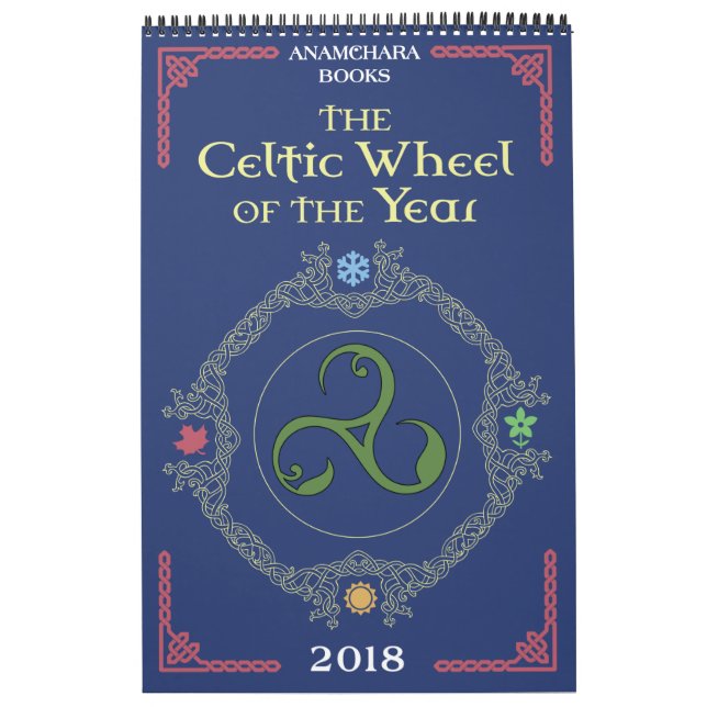 Celticen rullar av kalendern för år 2018 kalender (Omslag)