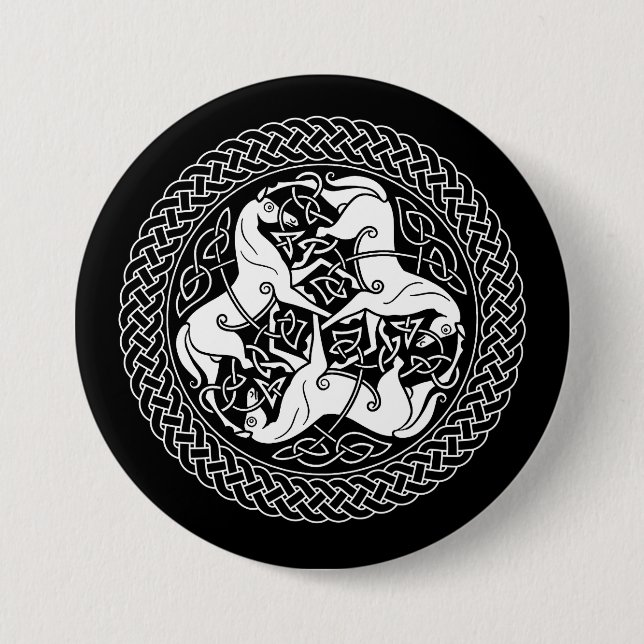 CelticEpona fnurra med hästar Knapp (Framsida)