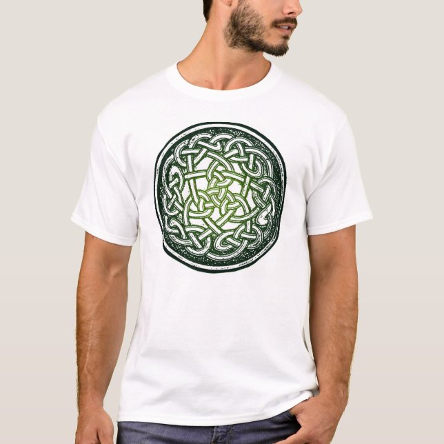 Celticgrönt skyddar tee shirt (Framsida)