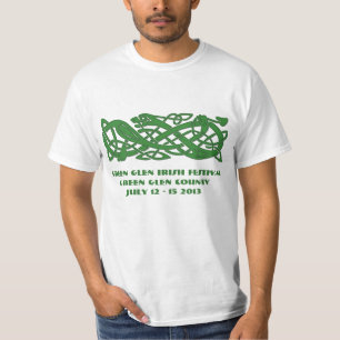 Celticgröntormen på irländsk festival tänder t-shirt