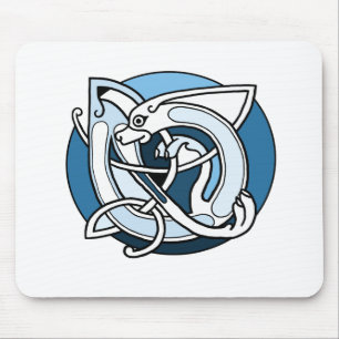 CelticKnotwork design - blåtthund Musmatta