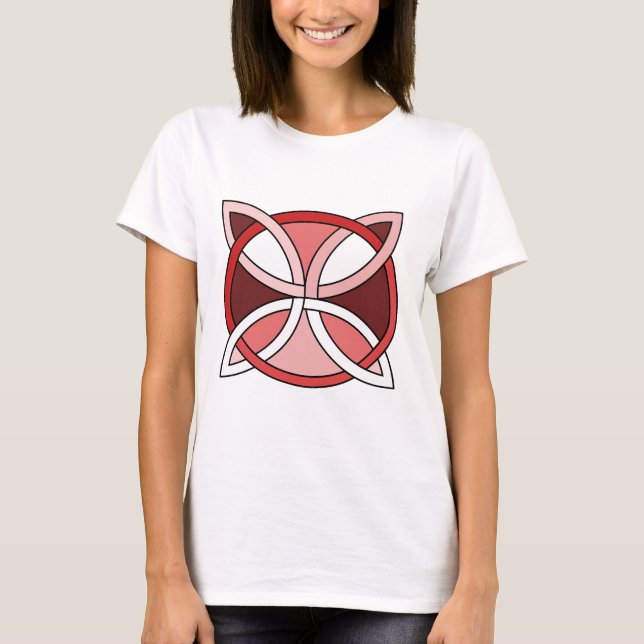 CelticKnotwork design - fläta samman som är rött Tröja (Framsida)