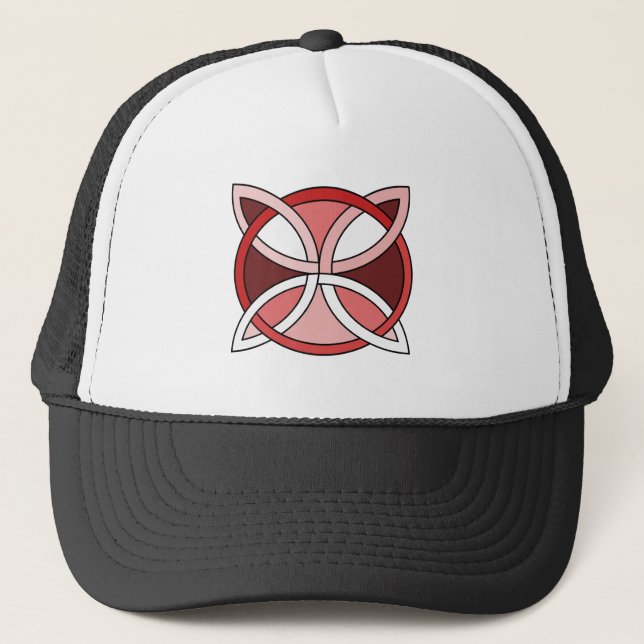 CelticKnotwork design - fläta samman som är rött Truckerkeps (Framsida)