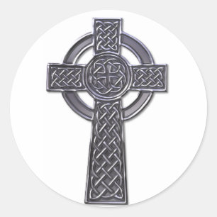 Celtickor - silver runt klistermärke