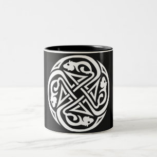 Celticråttor cirklar Två-Tonad mugg