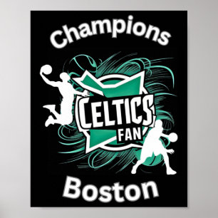 Celtics Basket Tri-blend Poster