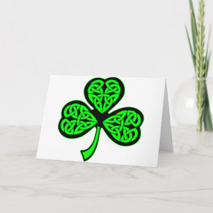 CelticShamrock för 3 löv Kort