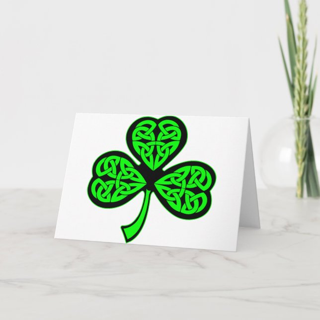 CelticShamrock för 3 löv Kort (Framsida)