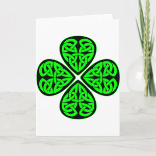 CelticShamrock för 4 löv Kort