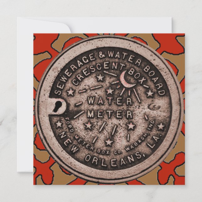 CelticTile Red, Vatten Meter Cover (Framsida)