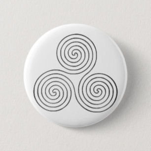 celtictrippelspiral - OneLine antikt silver Knapp