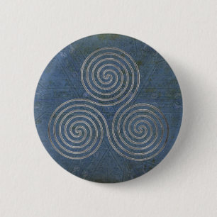 celtictrippelspiral - OneLine antikt silver Knapp