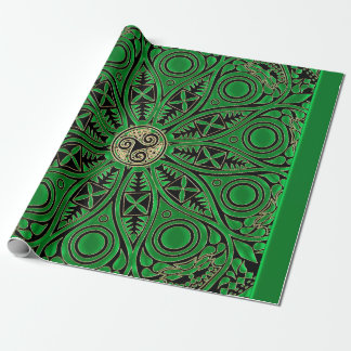 CelticTriskele för irländare grön Mandala Presentpapper