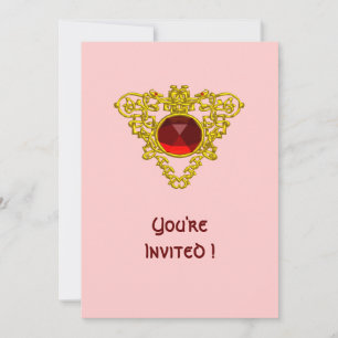 CELTISK HJÄRTAT rosa Inbjudningar