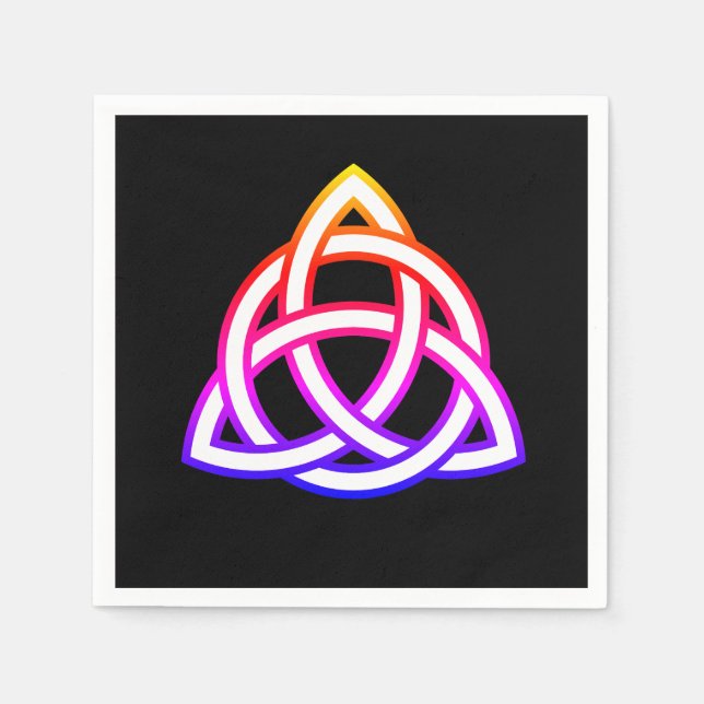 Celtisk triquetra-knut Wicca-symbol Pappersservett (Framsidan)