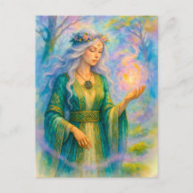 Celtiska druider konjuderar en glödande energisfär