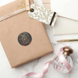 Celtiska knop och ett hjärta i den gotiska elegans runt klistermärke