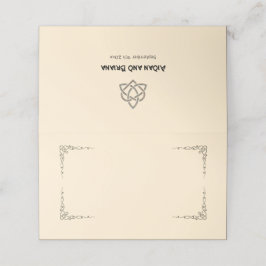 Celtiska symboler och blyfritt blad placeringskort