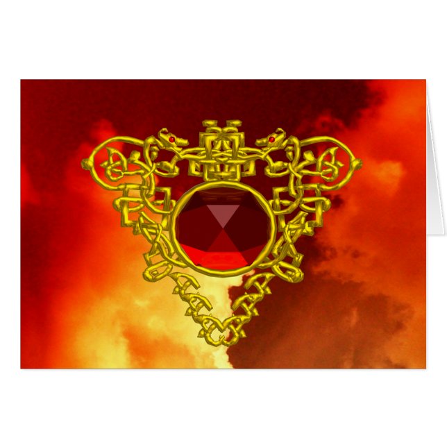 CELTISKT HJÄRTA HÄLSNINGSKORT (Framsidan Horizontal)