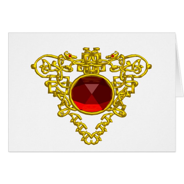 CELTISKT HJÄRTA HÄLSNINGSKORT (Framsidan Horizontal)