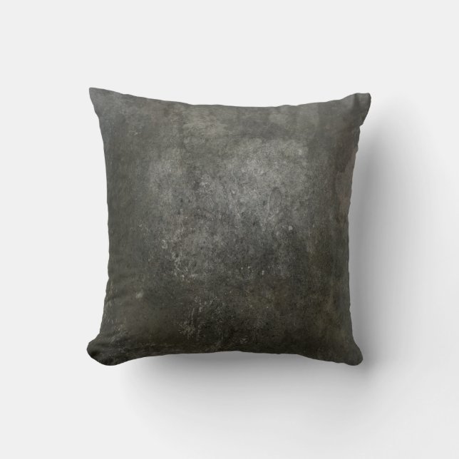 Cement Grunge Mörk Gritty Kudde (Framsida)