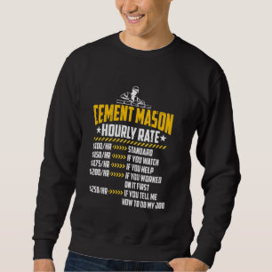Cement Mason Timme Rate Funny Conreta Finisher L Lång Ärmad Tröja